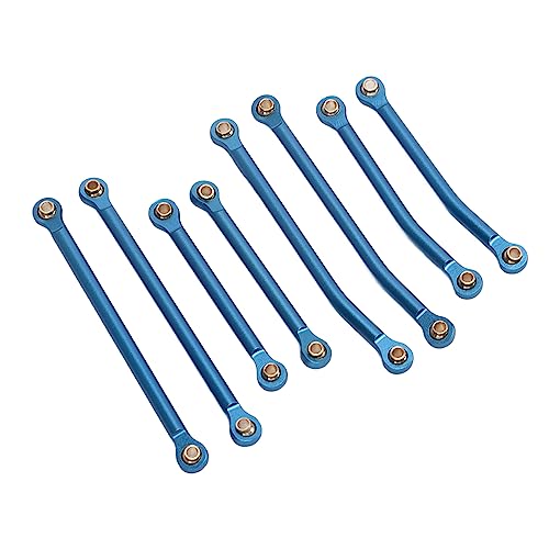 RC Car Rod Linkage Kit, Leichte Aluminiumlegierung RC Gear Link Linkage Rod High Clearance RC Links Set Für Traxxas 1/18 TRX4M RC Car(Blau) von ZLXHDL