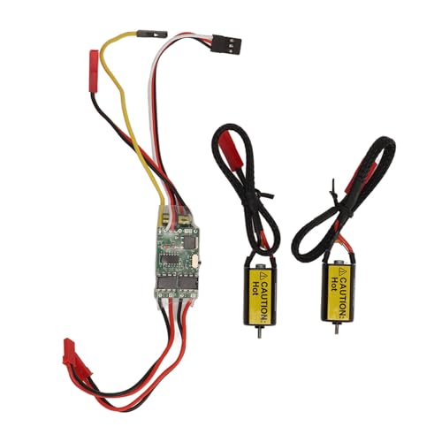 ZLXHDL Gebürsteter ESC, 10 A RC ESC Elektrische Geschwindigkeitsregler Dual Way Bidirektionale Geschwindigkeitsregelung für 2S 3S Lipo für RC-Modellschiffpanzer von ZLXHDL