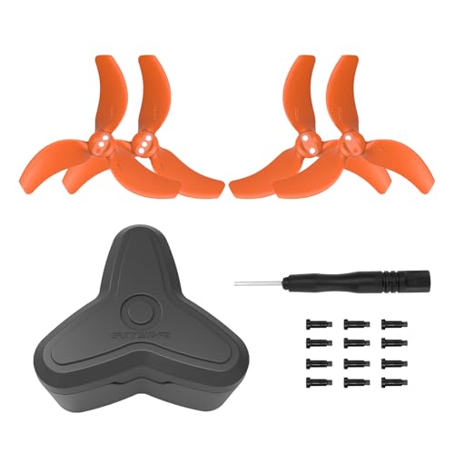 ZLiT Avata 2 Drohnen-Propellerblätter, 2 Paar Propellerblätter + Propeller-Aufbewahrungstasche für DJI Avata 2 Drohne (Orange) von ZLiT