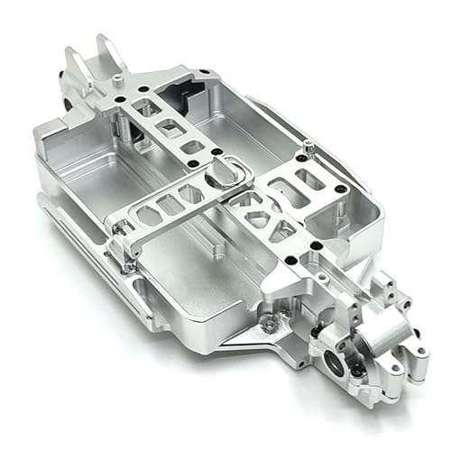 ZLiT Chassis Plate and Front Rear Gearboxes Wavebox Cover for MJX Hyper Go 1/16 16207 16208 16209 16210 H16 M162 RC Car (Silver) von ZLiT