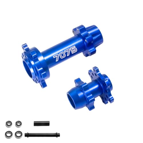 ZLiT RC Vorderachse Vorderachse Vorderradaufhängung Feste Dreiecksplatte Vorne Wasserhahn Sitz Unterstützung für LOSI 1/4 Promoto-MX RC Auto (Vorder- Hinterachse, Blau) von ZLiT