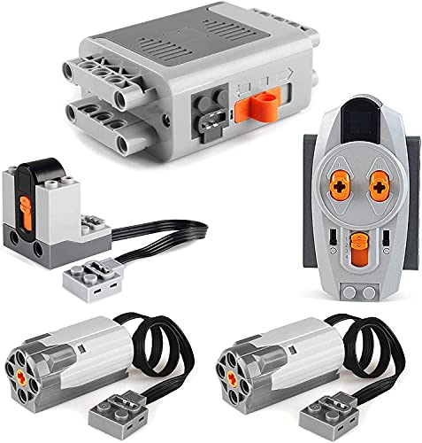 ZMBlock Bausteine Technik Motor Sets Technic Power Functions Motoren Boost Spielzeug Set mit 2 M Motor, 1 Fernbedienung, 1 Batteriebox,1 Empfänger für Kinder und Erwachsene ab 7 10 Jahre(5 Stück) von ZMBlock