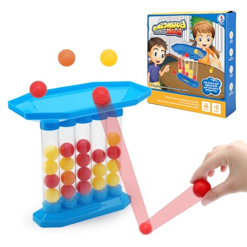 ZMDMAH Bouncing Ball Tischspiel, 4 Shots Desktop Bouncing Toy, Bounce Off Party Game Jumping Ball for 2-4 Spieler, Saufspiel für Erwachsene, 4 Gewinnt Vier Gewinnt, Bounce Ball Spiel Party Spiele von ZMDMAH