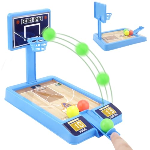 ZMDMAH Desktop Basketballspiel, Finger Basketball, Basketball Flipper, Finger Basketball Spiel, Mini Finger Spielzeug Basketball, Basketball Desktop Spielzeug für 6 7 8 9 Jahre Jungen und Mädchen von ZMDMAH