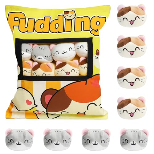 ZMDMAH Plüsch Kissen, Pudding Katze Kissen, Katze Kuscheltier Stofftiere Abnehmbare Spielzeug Baby Katze Spielzeug Kinder Katzen Kuscheltiere für Jugendliche Mädchen Kinder ZMDMAH Plüsch Kissen, Pudding Katze Kissen, Katze Kuscheltier Stofftiere Abnehmbare Spielzeug Baby Katze Spielzeug Kinder Katzen Kuscheltiere für Jugendliche Mädchen Kinder von ZMDMAH