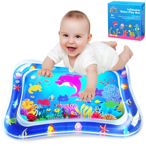 ZMLM Baby Bauch-Zeit Wassermatte: Kleinkind Spielzeug Geschenk Aktivität Spielmatte Aufblasbare sensorische Spielmatte Babys Belly Time Pat Indoor Kleines Pad für 3 6 9 Monate Neugeborenes Jungen von ZMLM