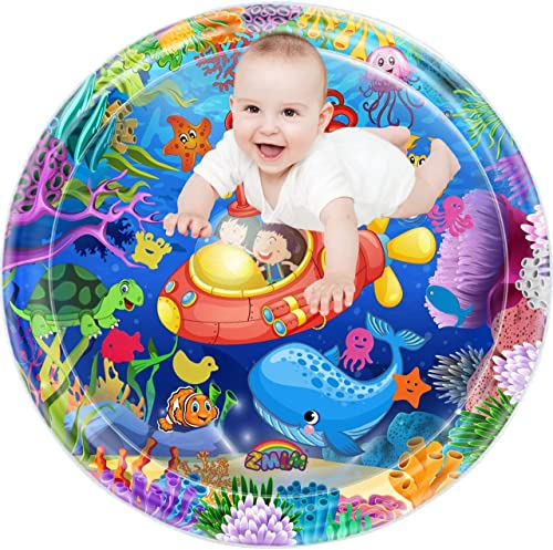 ZMLM Baby Tummy Time Wassermatte: Kleinkindspielzeug Geschenk Aktivität Spielmatte Aufblasbare sensorische Spielmatte Babys Bauchzeit Pat Indoor Pad für 3 6 9 Monate Neugeborene Kleinkind Spaßspiel von ZMLM