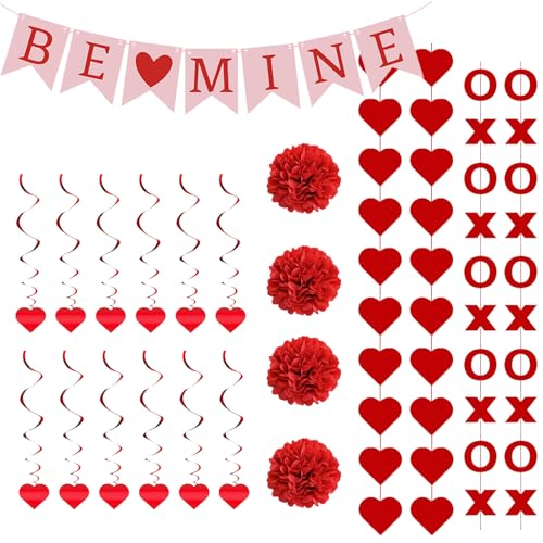 Valentinstag-Partyzubehör-Set mit Girlanden und Bannern, Hochzeitsjubiläum, Feier, Requisiten, Heimdekorationssets von ZMYING