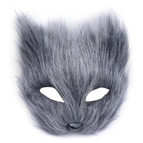 ZMYING Halloween-Cosplay-Gesicht, Plüsch-Katzengesicht, Tier, Cosplay, Gesicht für Kinder, Erwachsene, Maskeraden, Karneval ZMYING Halloween-Cosplay-Gesicht, Plüsch-Katzengesicht, Tier, Cosplay, Gesicht für Kinder, Erwachsene, Maskeraden, Karneval von ZMYING