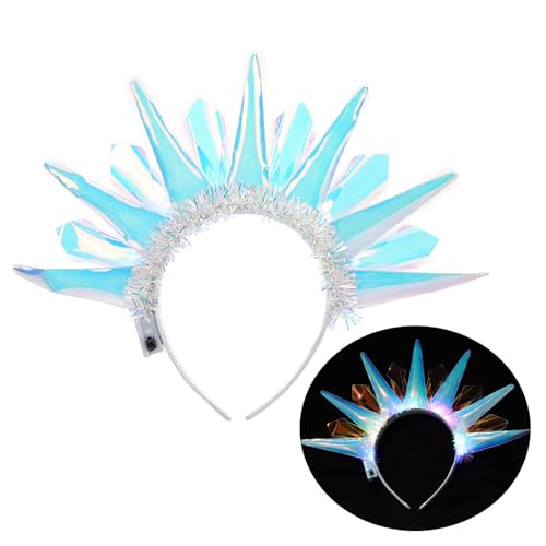 ZMYING Leuchtender PVC-Stirnband für Party, elegantes Haarband, Junggesellinnenabschied, Stirnband, weiblich, Kinder, Bühnenshows, Hairhoop von ZMYING