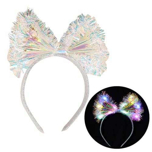 ZMYING Leuchtender PVC-Stirnband für Party, elegantes Haarband, Junggesellinnenabschied, Stirnband, weiblich, Kinder, Bühnenshows, Hairhoop von ZMYING