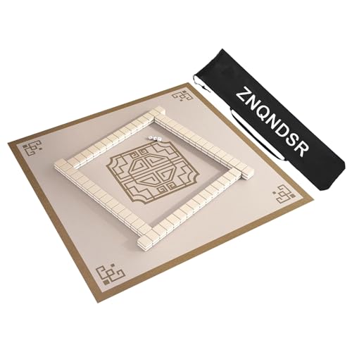 ZNQNDSR Mahjong-Tischmatte Für Mahjon Poker, Mahjong-Spielmatte Mit Aufbewahrungstasche, Kristall-Samt-Mahjong-Matte(Beige,100cm/39in) von ZNQNDSR