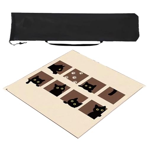 ZNQNDSR Quadratische Mahjong-Matte, rutschfeste Mahjong-Tischmatte mit Aufbewahrungstasche, Kristall-Samtstoff-Spieltischmatte(Style 2,55.1inx55.1in) von ZNQNDSR