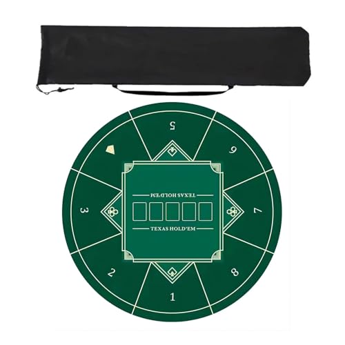 ZNQNDSR Verdickte Mahjong-Tischmatte, Mahjong-Spielmatte mit Aufbewahrungstasche, verdicktes Mahjong-Pad, rutschfeste Geräuschreduzierung(Rounded 2,60x60cm) von ZNQNDSR