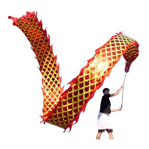 ZNQNDSR drachentanzband Dragon Dance Poi, 6 Bis 10 M Dragon Ribbon Poi, Outdoor Flinging Fitness Dragon Dance Für Anfänger Jongliersets(Red,20ft) von ZNQNDSR