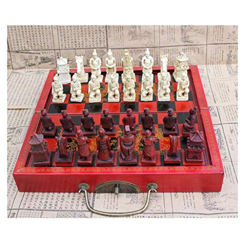 Schach -Set chinesisches Schach (Xiangqi) ， Chinesisches Retro-Terrakotta-Krieger-Schach von ZOAPDEBCE