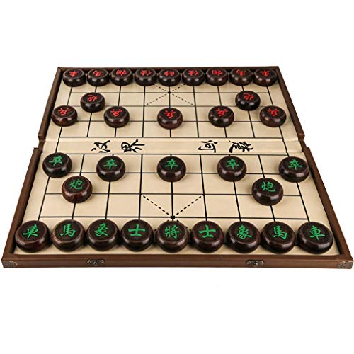 Schach -Set chinesisches Schach (Xiangqi) ， Hochwertiges Mahagoni-Schach aus massivem Holz von ZOAPDEBCE