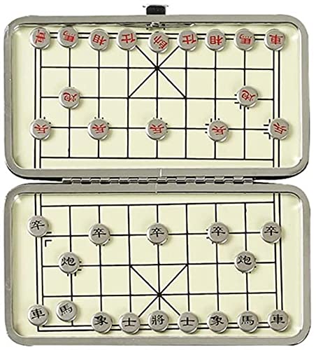 Schach -Set chinesisches Schach (Xiangqi) ， Mini-Chinesisches Schach-Magnetreise-Brettspielset von ZOAPDEBCE