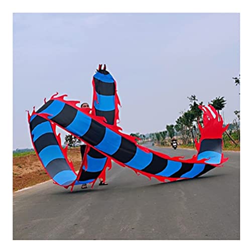 ZOAPDEBCE3D Dragon Ribbon Streamer， Bunte Drachentanz-Luftschlangen aus Seide, Sport-Fitness-Spinband for Erwachsene und Kinder mit Drachenkopf, Eltern-Kind-Spielausrüstung(Style 5,10m/33ft) von ZOAPDEBCE