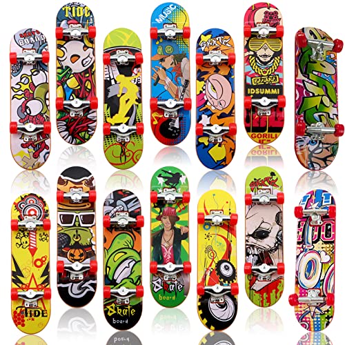 ZOCONE 14 Stück Mini-Finger-Skateboard Tech Deck, professionelles Fingerboard Mini-Skate für Finger Spielzeug für Gadgets Geburtstag Kinder Geschenk Ende Party Geburtstag von ZOCONE