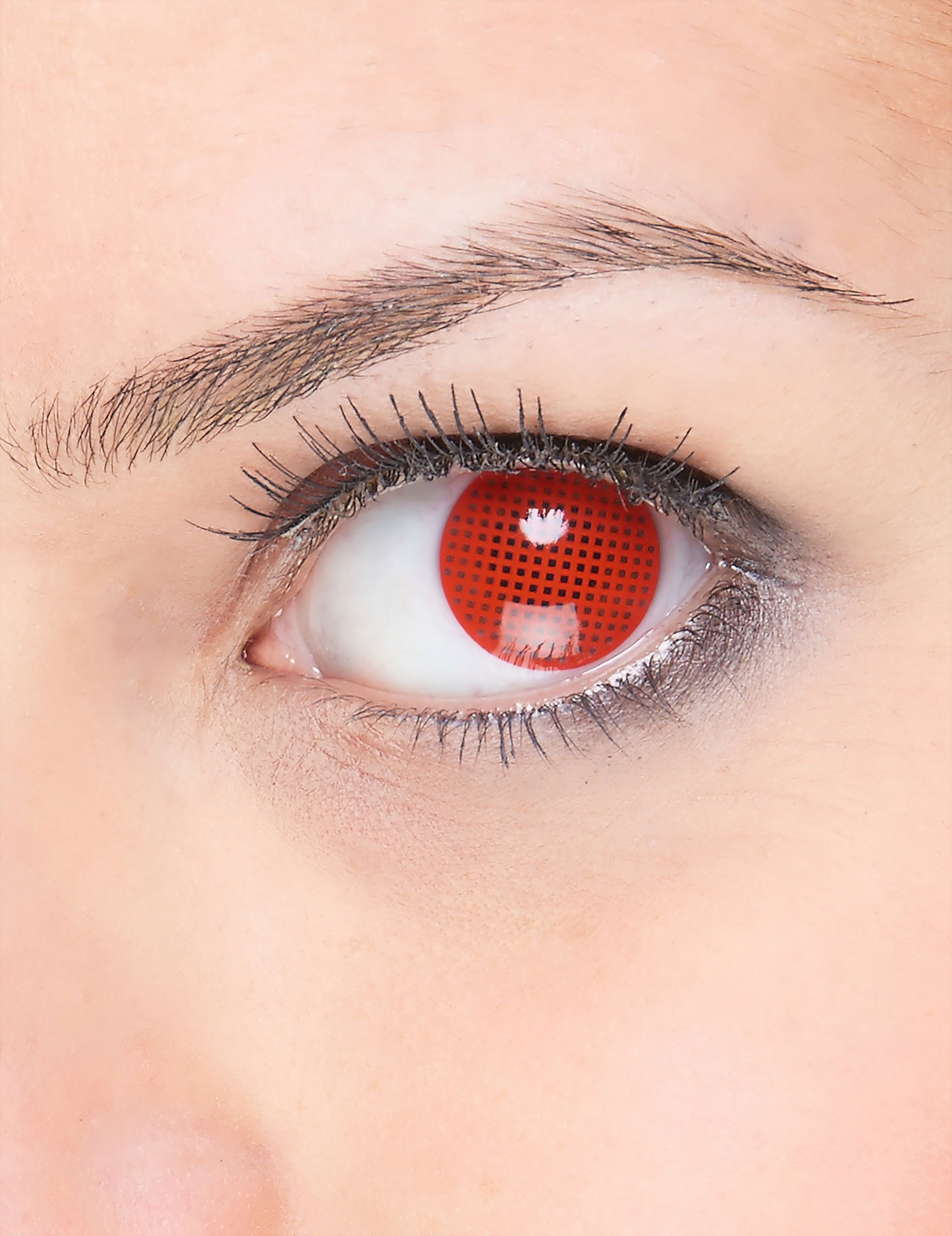 Kontaktlinsen Pixel rot von FASHION LENTILLES