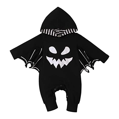 ZOFIS Baby Boy MäDchen Halloween KostüM Halloween KostüM süßer Strampler mit Fledermaus-Kostüm Kinder FaschingskostüM Halloween Cartoon Cosplay KostüM Baby MäDchen 1/2/3 Stück von ZOFIS