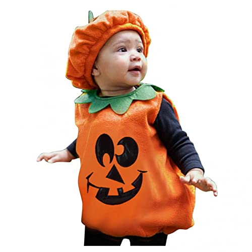 ZOFIS Baby-Halloween-KostüM Halloween KostüM Halloween KüRbis KostüM FaschingskostüM Kleinkind Junge Halloween Romper Outifts Kleinkind Kleidung Set 1/2/3 Stück von ZOFIS