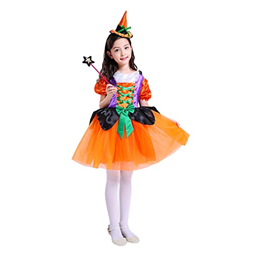 ZOFIS Girls' Witch Costume Halloween KostüMe Kinder Hexen KostüM Kleinkind KostüM Halloween KostüMe Kinder FaschingskostüM Kleinkind Junge Kinder Party Set von ZOFIS