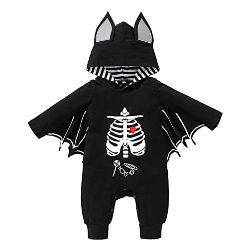 ZOFIS KostüM Kinder Halloween Halloween Cosplay KostüM süßer Strampler mit Fledermaus-Kostüm KinderkarnevalskostüM MäDchen Halloween Cosplay Kostüm Kleinkinder KostüM 1/2/3 Stück von ZOFIS