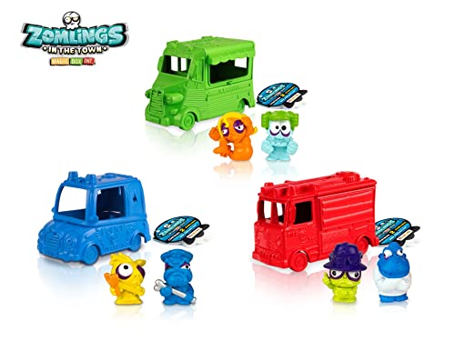 ZOMLINGS In The BIG Town Series 5 Set mit 3 Zom Mobiles – Feuerwehrauto, Eiswagen & Polizeiauto von ZOMLINGS