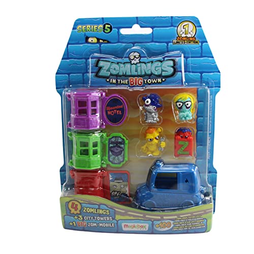 Zomlings in the BIG Town Blister Pack Serie 5 - Polizeiauto Zom Mobile, 3 City Towers & 4 Zomlings von ZOMLINGS