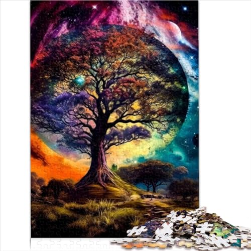 1000 Teile Puzzle für Erwachsene, Puzzle Kosmischer Baum des Lebens, Puzzle für Erwachsene, Holzpuzzle für Familienspaß und Spieleabende 29,52x19,68 Zoll von ZOMTOON