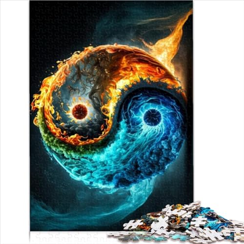 1000 Teile Puzzles für Erwachsene, Geschenke, Yin- und Yang-Puzzles, Holzpuzzles, tolles Geschenk für Erwachsene 29,52x19,68 Zoll von ZOMTOON