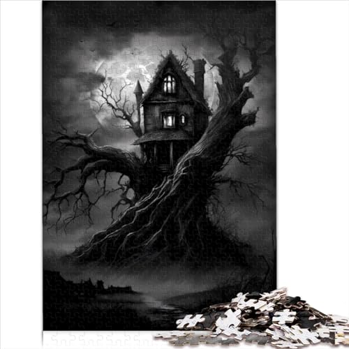 Puzzles 1000-teilige Puzzles für Erwachsene und Kinder, Horrorkunst-Puzzles für Erwachsene und Kinder, Holzpuzzles, Denksportaufgaben für Erwachsene (Größe 75x50cm) von ZOMTOON