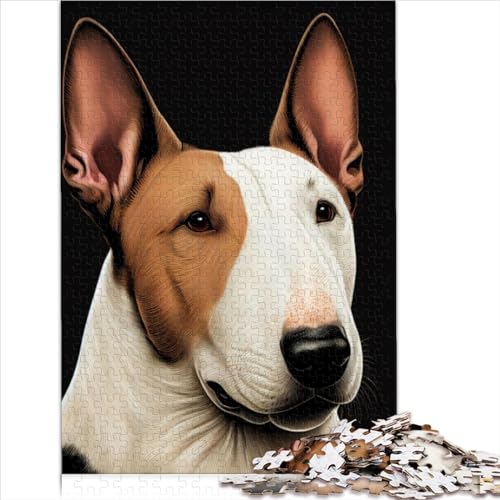 Puzzles für Erwachsene 300 Bullterrier-Hund Puzzle für Erwachsene Holzpuzzle Denksportaufgaben für Erwachsene 40x28cm von ZOMTOON