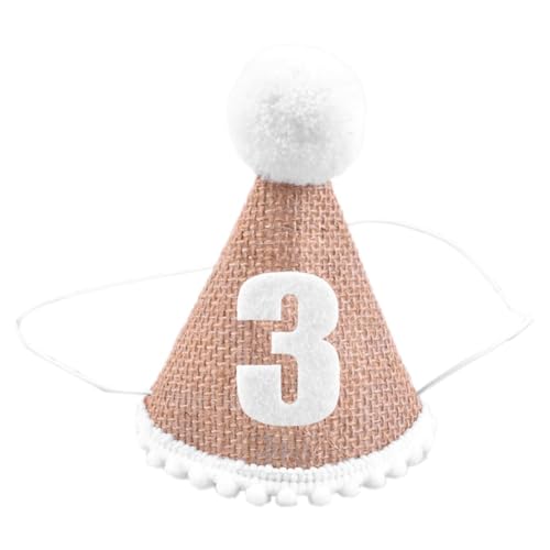 ZOMTTAR Mütze Baby-Geburtstagsparty-Mütze 3. Jahre Kinder-Babyparty-Mütze Geburtstags-Stirnband-Dekoration Einfach zu Bedienen A von ZOMTTAR