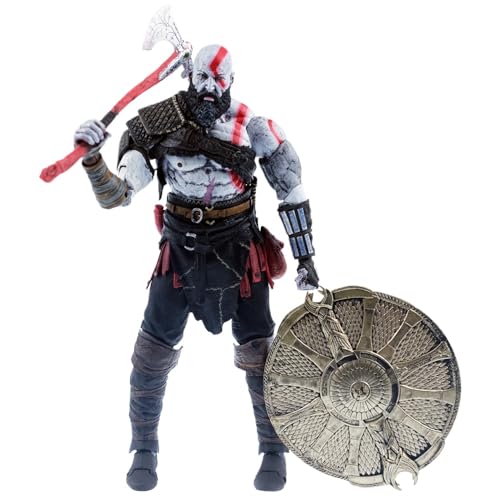 ZONSAANG Kratos Achse Shield Figur aus PVC, bewegliche und bewegliche Figur, Schreibtischdekoration, Geschenk, 7,9 Zoll von ZONSAANG