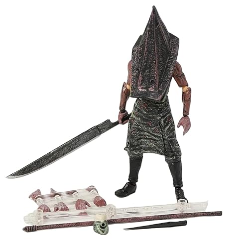 ZONSAANG Red Pyramid Thing Bubble Head Nurse Actionfigur, Bewegliche PVC-Gelenkfigur, Desktop-Dekorationsmodell, Geschenk 6,3 Zoll (A) von ZONSAANG