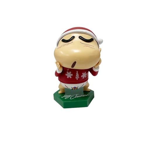 ZONSAANG Shinnosuke Figur Bleistift Shin-Chan Anime Weihnachtskostüme Kleidung Figuren Shinnosuke Skulptur Figuren Statue Geschenke für Anime-Fans 4,3 Zoll (1) von ZONSAANG