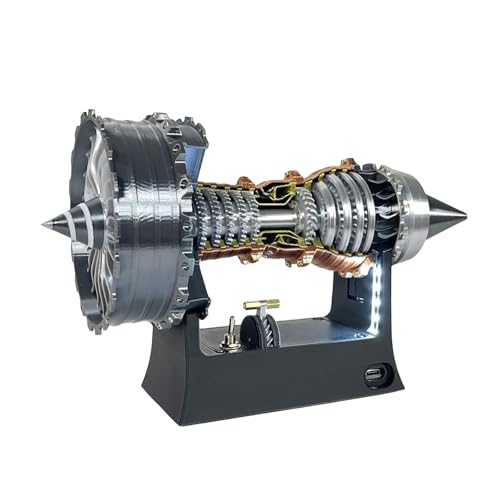 Motor Modell, TR900 Turbofan Engine Modell, Einstellbare Geschwindigkeit Flugzeugmotor, Mechanische Wissenschaft Bildung Spielzeug Geschenk Dekor für Erwachsene, 25cm von ZONSGIN