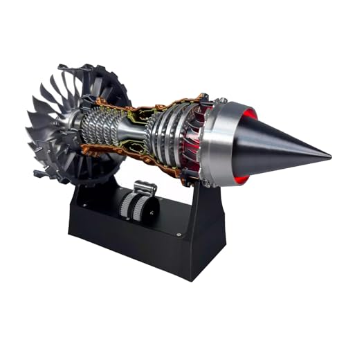 Motor Modell, Trent 900 Turbofan Aircraft Engine, Einstellbare Geschwindigkeit Flugzeugmotor mit Licht, Mechanische Wissenschaft Bildung Spielzeug Geschenk für Erwachsene, 28cm (Fertige Version) von ZONSGIN