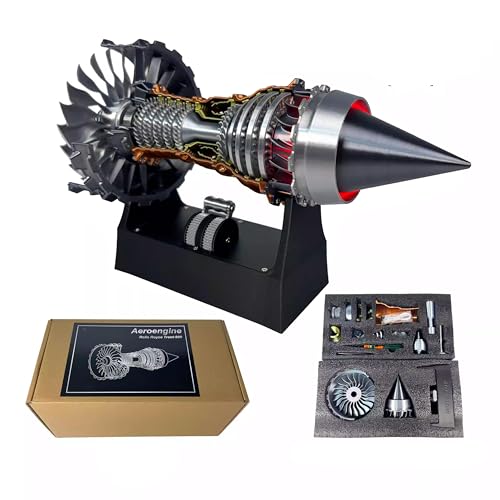 Motor Modellbausatz, Trent 900 Turbofan Aircraft Engine, Einstellbare Geschwindigkeit Flugzeugmotor mit Licht, Mechanische Wissenschaft Bildung Spielzeug Geschenk für Erwachsene, 28cm (Montageversion) von ZONSGIN