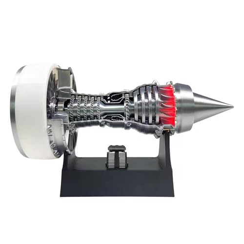 TR900 Turbofan Motor Modell, Aircraft Engine Modell, Einstellbare Geschwindigkeit Flugzeugmotor mit Licht, Mechanische Wissenschaft Bildung Spielzeug Geschenk für Erwachsene, 28cm (Fertige Version) von ZONSGIN