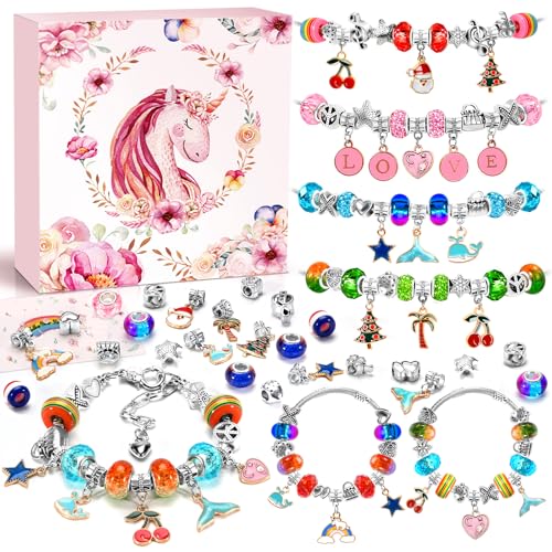 ZOOI Geschenke für Mädchen, Schmuck Basteln Mädchen, Einschulung Mädchen Bastelset Kinder Armbänder Selber Machen Kinder Mädchen Spielzeug ab 4 6 Jahre Mädchen Geschenke 5 6 7 8 9 10 11 12 Jahre von ZOOI