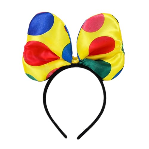 ZOOMIMI Clown Krawatte Zirkus Fliege Schleife Stirnband Clown Fliege Clown Cosplay Krawatte Halloween Cosplay von ZOOMIMI