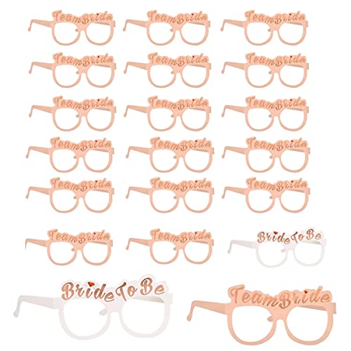 ZOOMPIL JGA deko Accessoires, 20PCS Team Braut Brille Foto Booth Props, für Braut Team Braut Junggesellinnenabschied Brille für Frauen Hochzeitsfeier Bachelorette Party Deko von ZOOMPIL