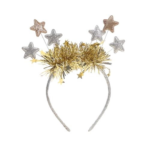 ZORESCOLEO Star Blingbling Stirnband Weihnachten Kopfbedeckung Weihnachten Party Foto Requisiten Weihnachten Party Kopfbedeckung Cosplay Zubehör von ZORESCOLEO