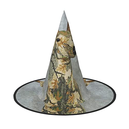 ZORIN Halloween Witches Hat Adult Wizard Hats Fancy Dress Camouflage Deer Head Antlers Witches Hat Halloween Costume Decors for Cosplay Party Pets Garden von ZORIN