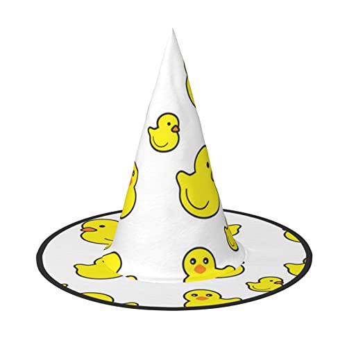 ZORIN Halloween Witches Hat Adult Wizard Hats Fancy Dress Cute Little Yellow Duck Witches Hat Halloween Costume Decors for Cosplay Party Pets Garden von ZORIN