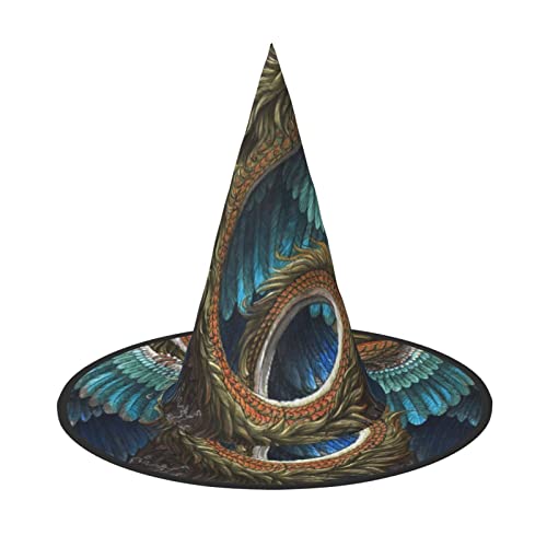 ZORIN Halloween Witches Hat Adult Wizard Hats Fancy Dress Green Dragon Blue Dragons Lover Witches Hat Halloween Costume Decors for Cosplay Party Pets Garden von ZORIN